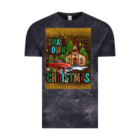 Cloud Black small town christmas church Vintage Tee - AdoDesignShop