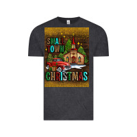 Vintage Black small town christmas church Vintage Tee - AdoDesignShop