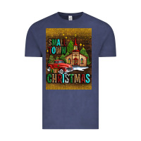 Vintage Denim small town christmas church Vintage Tee - AdoDesignShop