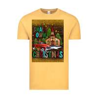 Vintage Mustard small town christmas church Vintage Tee - AdoDesignShop