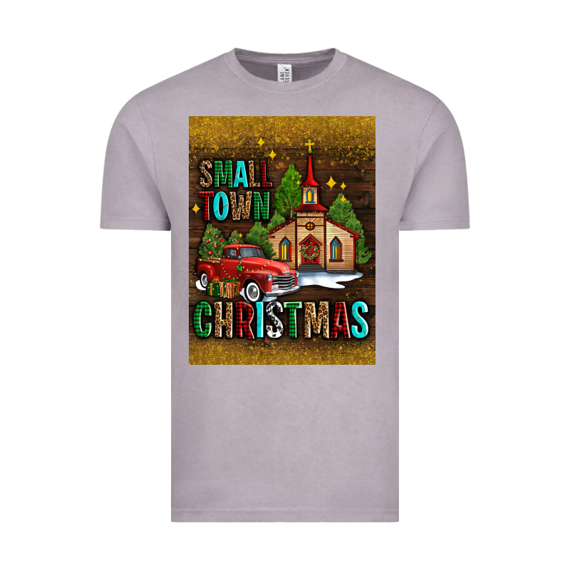 Small Town Christmas Church Vintage Tee by AdoDesignShop | Teevron