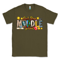 Army Green Next Stop Middle School Classic Tee - CowhideDigitalArt