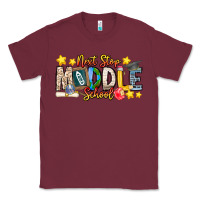 Burgundy Next Stop Middle School Classic Tee - CowhideDigitalArt