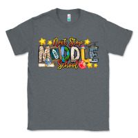 Charcoal Heather Next Stop Middle School Classic Tee - CowhideDigitalArt