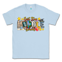 Dusty Blue Next Stop Middle School Classic Tee - CowhideDigitalArt