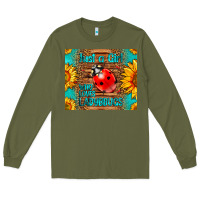 Army Green just a girl who loves ladybugs Long Sleeve Tee - LillyAllenDesigns
