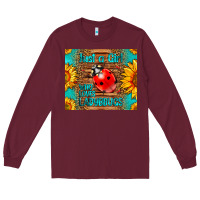 Burgundy just a girl who loves ladybugs Long Sleeve Tee - LillyAllenDesigns