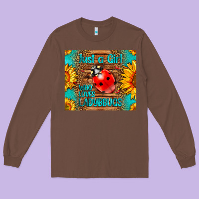 Just A Girl Who Loves Ladybugs Long Sleeve Tee Designed By Lillyallendesigns
