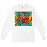 White just a girl who loves ladybugs Long Sleeve Tee - LillyAllenDesigns