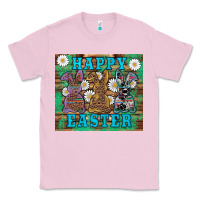 Bubblegum Pink easter happy easter western bunnies daisies Classic Tee - Artiststas