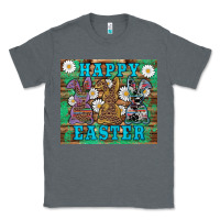 Charcoal Heather easter happy easter western bunnies daisies Classic Tee - Artiststas