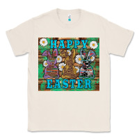 Natural easter happy easter western bunnies daisies Classic Tee - Artiststas