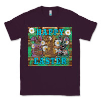 Plum easter happy easter western bunnies daisies Classic Tee - Artiststas