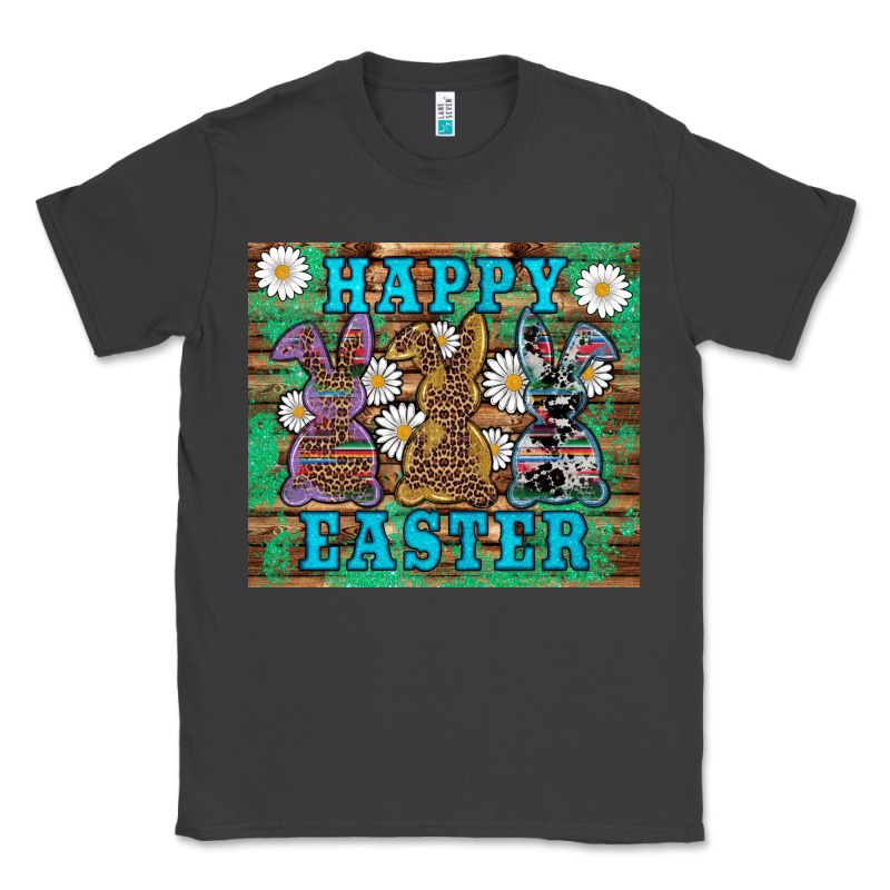 Easter Happy Easter Western Bunnies Daisies Classic Tee by Artiststas | Teevron