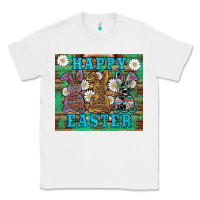 White easter happy easter western bunnies daisies Classic Tee - Artiststas