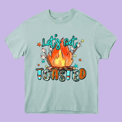 Let's Get Toasted Heavy Core Tee Designed By Zillion Design Studio