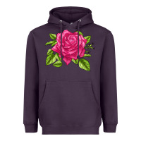 Plum Perfume Delight Rose Heavyweight Hoodie - LillyAllenDesigns