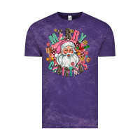 Cloud Purple merry christmas santa Vintage Tee - AdoDesignShop