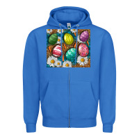 True Royal Easter eggs Zipper Hoodie - NancyCooperArtShop