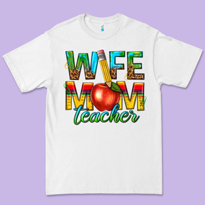 Premium Tee wife mom teacher