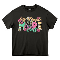 Asphalt less people more cats Heavy Core Tee - Zillion Design Studio