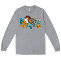 Heather Grey Western Farm Life Rooster Head Long Sleeve Tee - LillyAllenDesigns