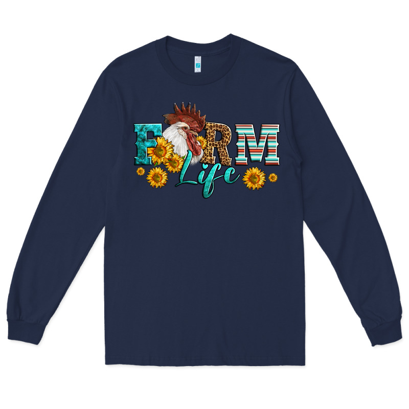 Western Farm Life Rooster Head Long Sleeve Tee by LillyAllenDesigns | Teevron
