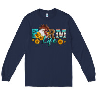 Navy Western Farm Life Rooster Head Long Sleeve Tee - LillyAllenDesigns