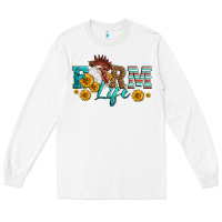 White Western Farm Life Rooster Head Long Sleeve Tee - LillyAllenDesigns