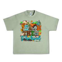 Oil Green teach them to be kind with pumpkins and fall Urban Heavy Tee - AdoDesignShop