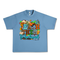 Pebble Blue teach them to be kind with pumpkins and fall Urban Heavy Tee - AdoDesignShop