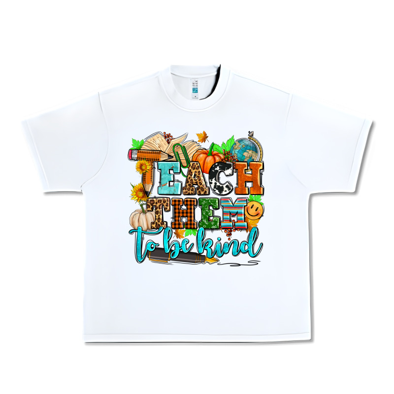 Teach Them To Be Kind With Pumpkins And Fall Urban Heavy Tee by AdoDesignShop | Teevron