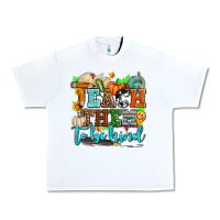 White teach them to be kind with pumpkins and fall Urban Heavy Tee - AdoDesignShop