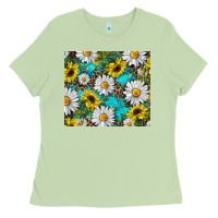 Matcha western daisy and sunflower Ladies Tee - RanaPortraitStore