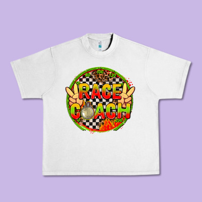 Race Coach  With Leopard And Peace Hand Urban Heavy Tee Designed By Adodesignshop
