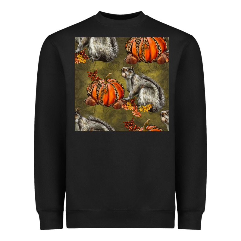 Squirrel Pumpkin Seamless Heavyweight Sweatshirt by BundleAndBundleShop | Teevron