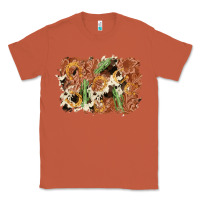 Copper horseshoe cowhide cactus background Classic Tee - AdoDesignShop