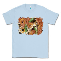Dusty Blue horseshoe cowhide cactus background Classic Tee - AdoDesignShop