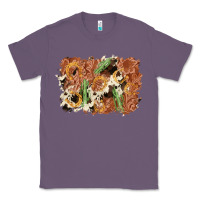 Lavender horseshoe cowhide cactus background Classic Tee - AdoDesignShop