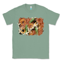 Sage horseshoe cowhide cactus background Classic Tee - AdoDesignShop
