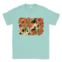 Seafoam horseshoe cowhide cactus background Classic Tee - AdoDesignShop