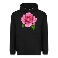 Black Perfume Delight Rose Heavyweight Hoodie - LillyAllenDesigns