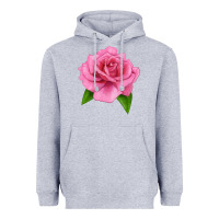 Heather Grey Perfume Delight Rose Heavyweight Hoodie - LillyAllenDesigns