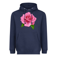 Navy Perfume Delight Rose Heavyweight Hoodie - LillyAllenDesigns