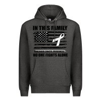 Charcoal Heather No One Fights Alone Pancreatic Cancer Awareness Premium Hoodie - Bettercallsaul