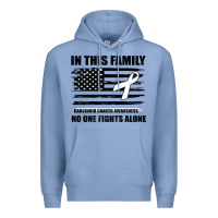 Colony Blue No One Fights Alone Pancreatic Cancer Awareness Premium Hoodie - Bettercallsaul