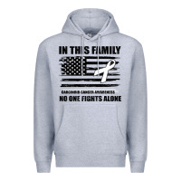 Heather Grey No One Fights Alone Pancreatic Cancer Awareness Premium Hoodie - Bettercallsaul