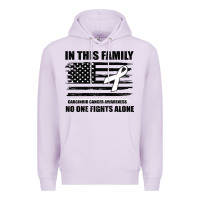 Lilac No One Fights Alone Pancreatic Cancer Awareness Premium Hoodie - Bettercallsaul