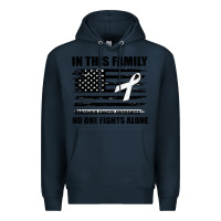 Navy No One Fights Alone Pancreatic Cancer Awareness Premium Hoodie - Bettercallsaul