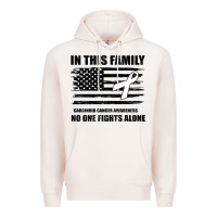 Pale Pink No One Fights Alone Pancreatic Cancer Awareness Premium Hoodie - Bettercallsaul